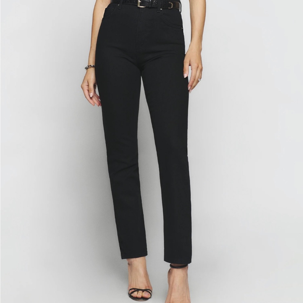 Reformation High and Skinny Black Jeans